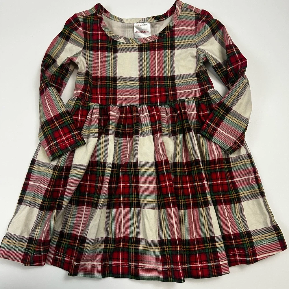 Hanna Andersson Red and Green Plaid Kids Dress